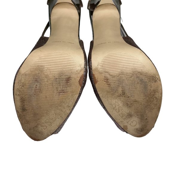 Guess Pink Glitter Platform High Heel Stiletto Shoes - Picture 12 of 13